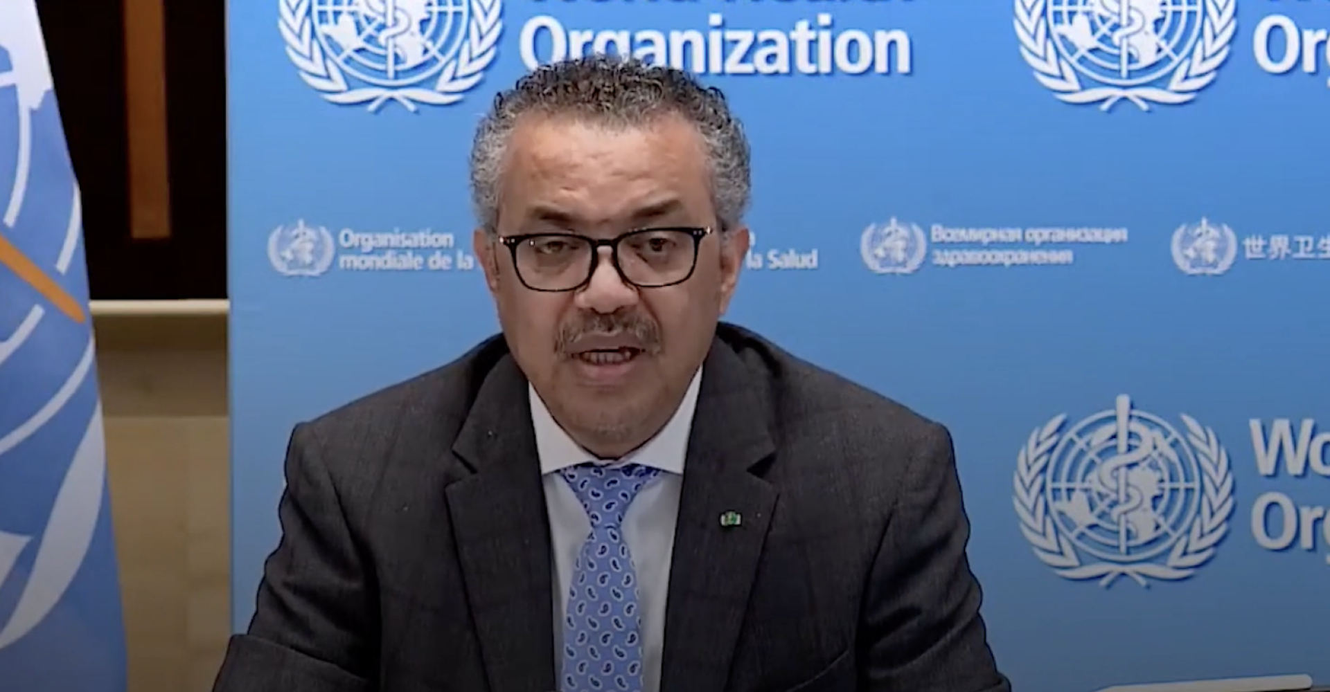 Director General de la Organización Mundial de la Salud (OMS), el Dr. Tedros Adhanom Ghebreyesus.
