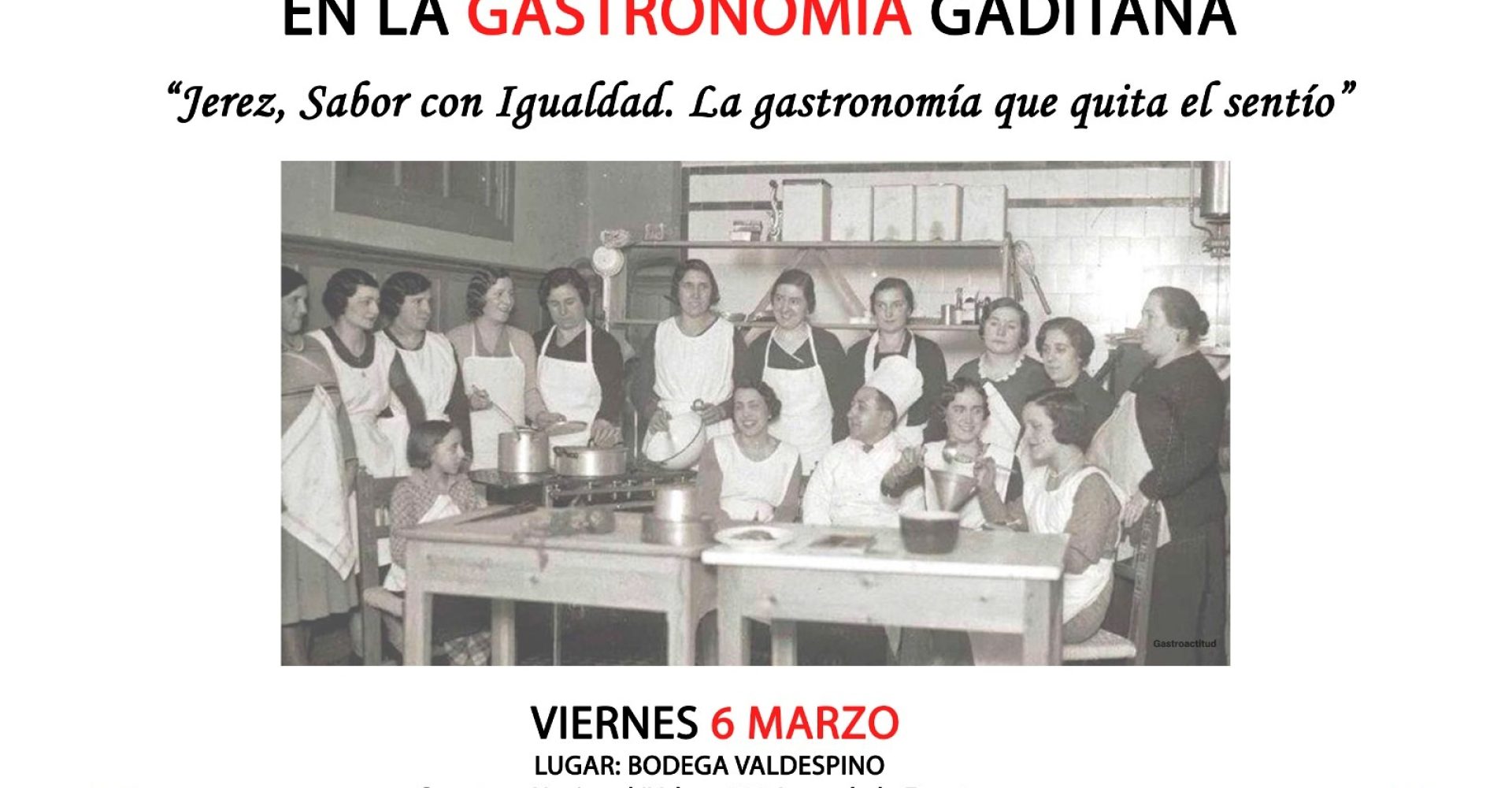 Cartel IV Encuentro Mujeres en la Gastronomía Gaditana