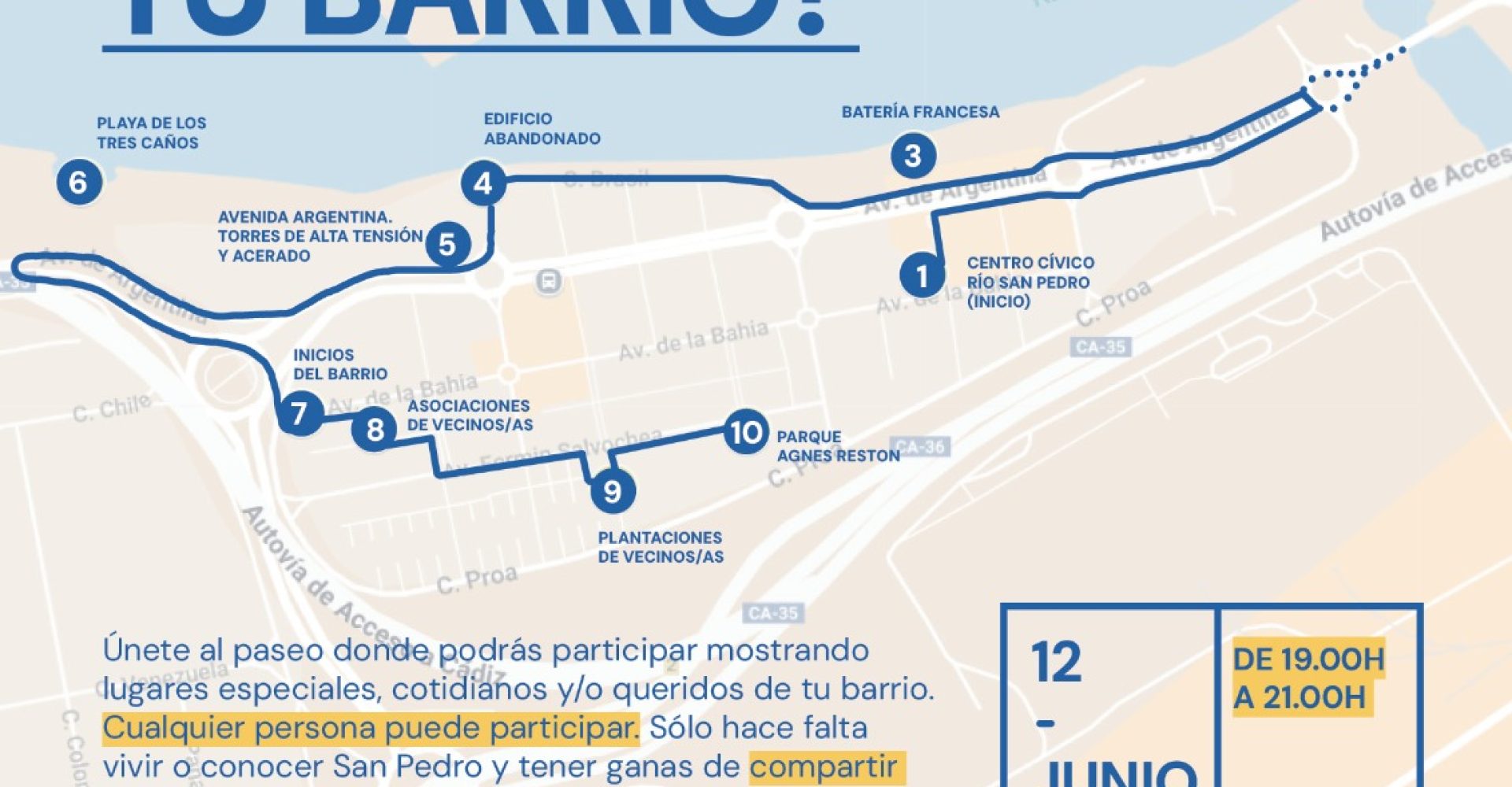 Cartel paseo por tu barrio