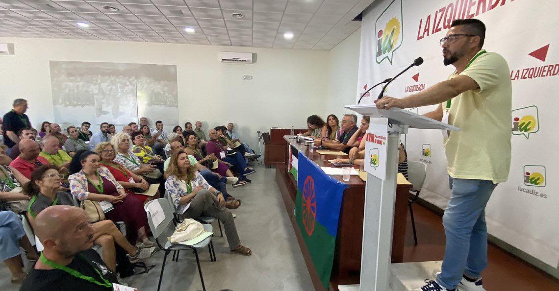 Jorge Rodríguez, en la Asamblea Provincial de IU Cádiz en julio en la que fue reelegido. - copia
