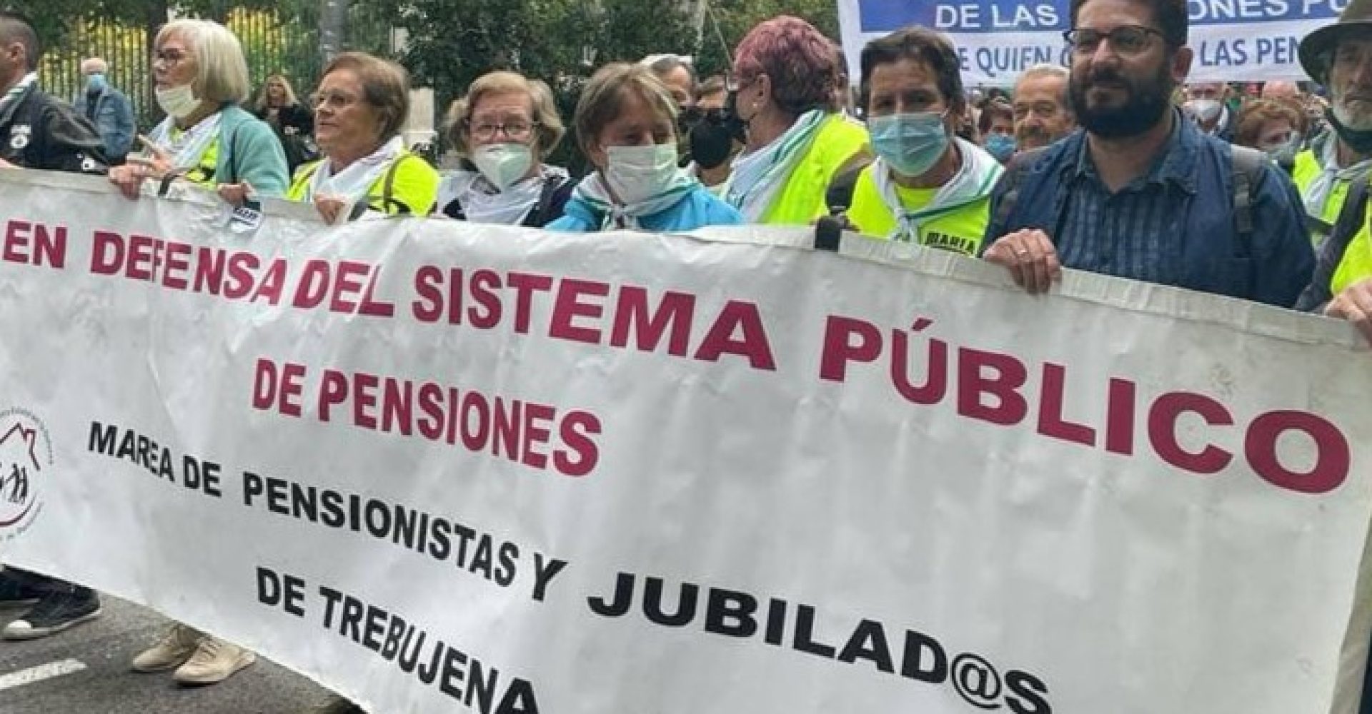 Jorge Rodríguez, en una protesta en defensa del colectivo de pensionistas.