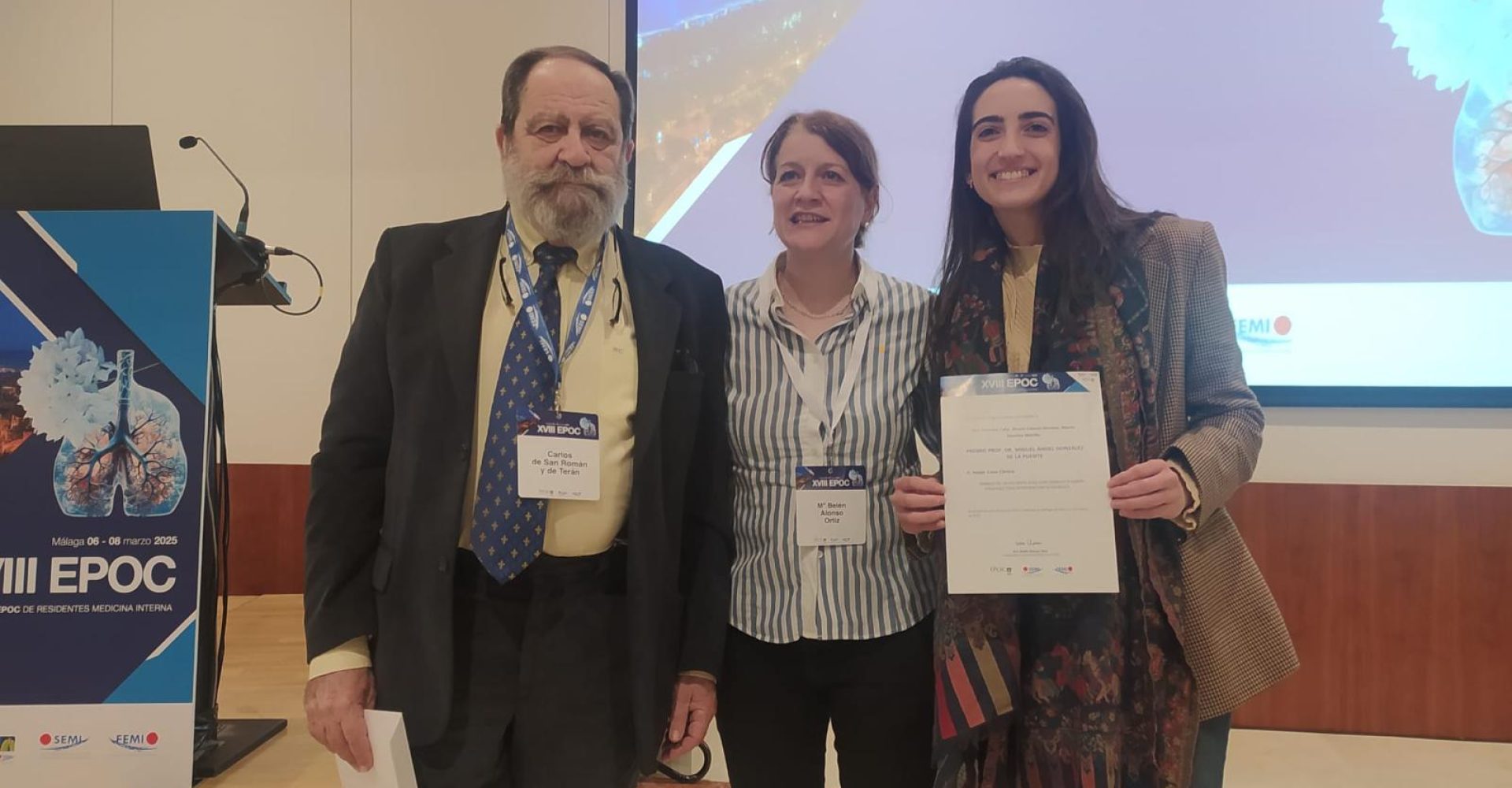 Residente premiada reunión anual EPOC mar 25