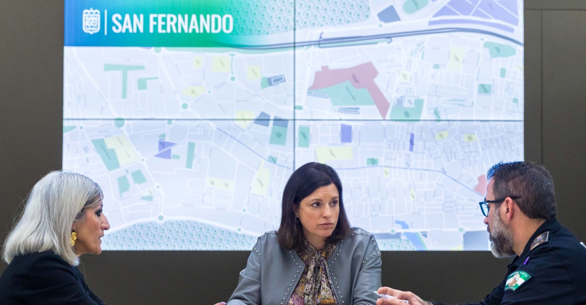 Reunioìn con jefe de Policiìa