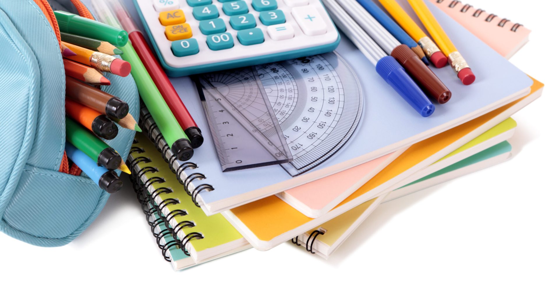 School supplies with calculator