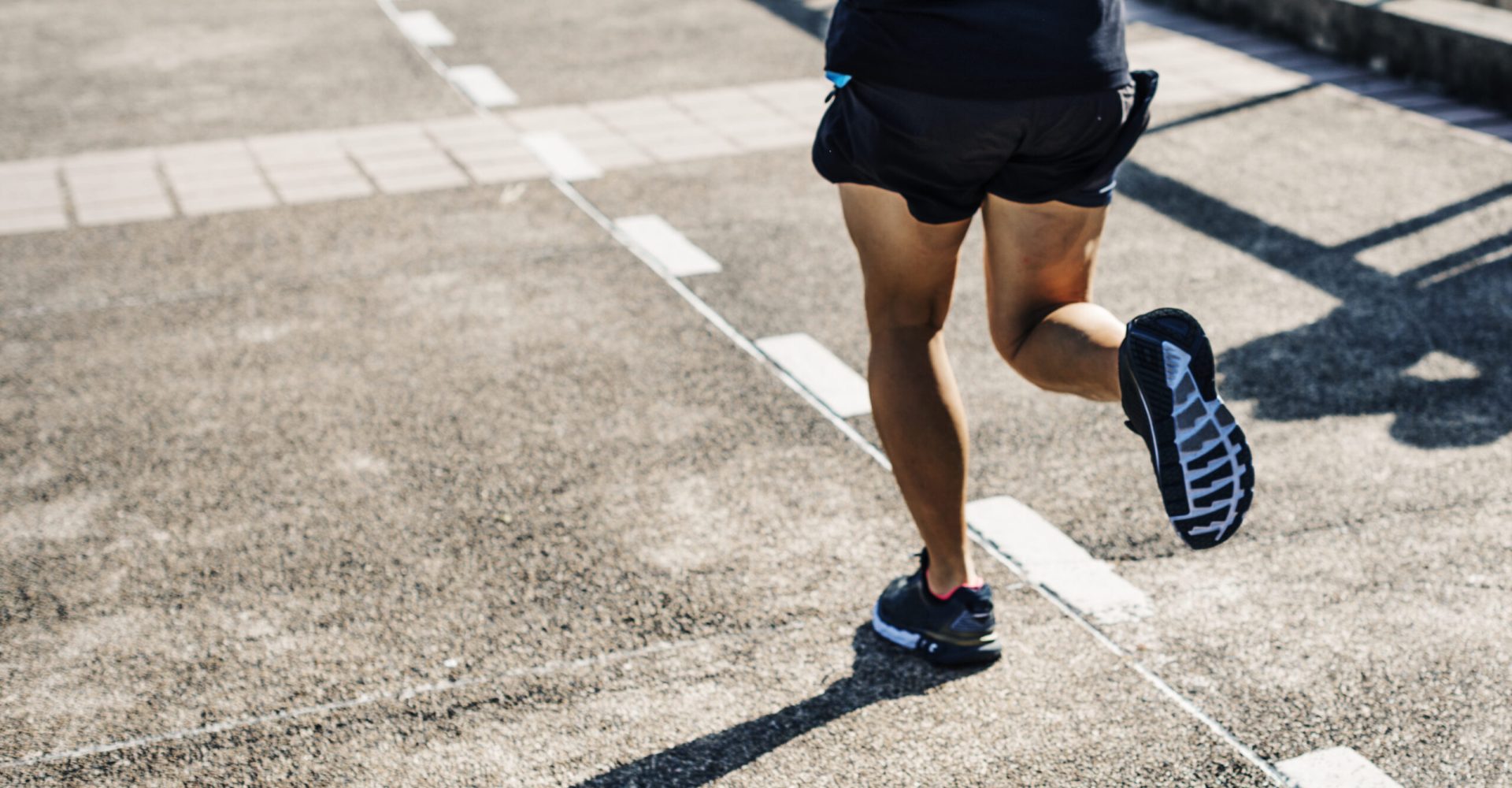 Person jogging at park